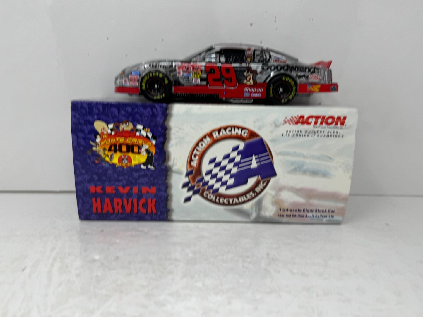Action NASCAR #29 Kevin Harvick Looney Tunes 2001 Monte Carlo Clear 1:24 Diecast