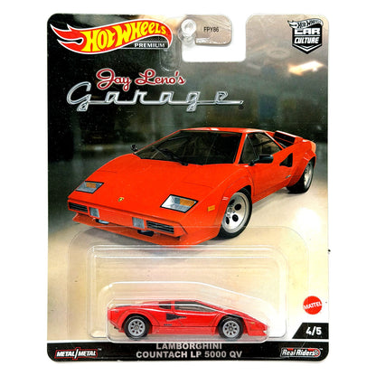 Hot Wheels Premium Jay Leno Garage Lamborghini Countach LP 5000 QV 1:64 Diecast