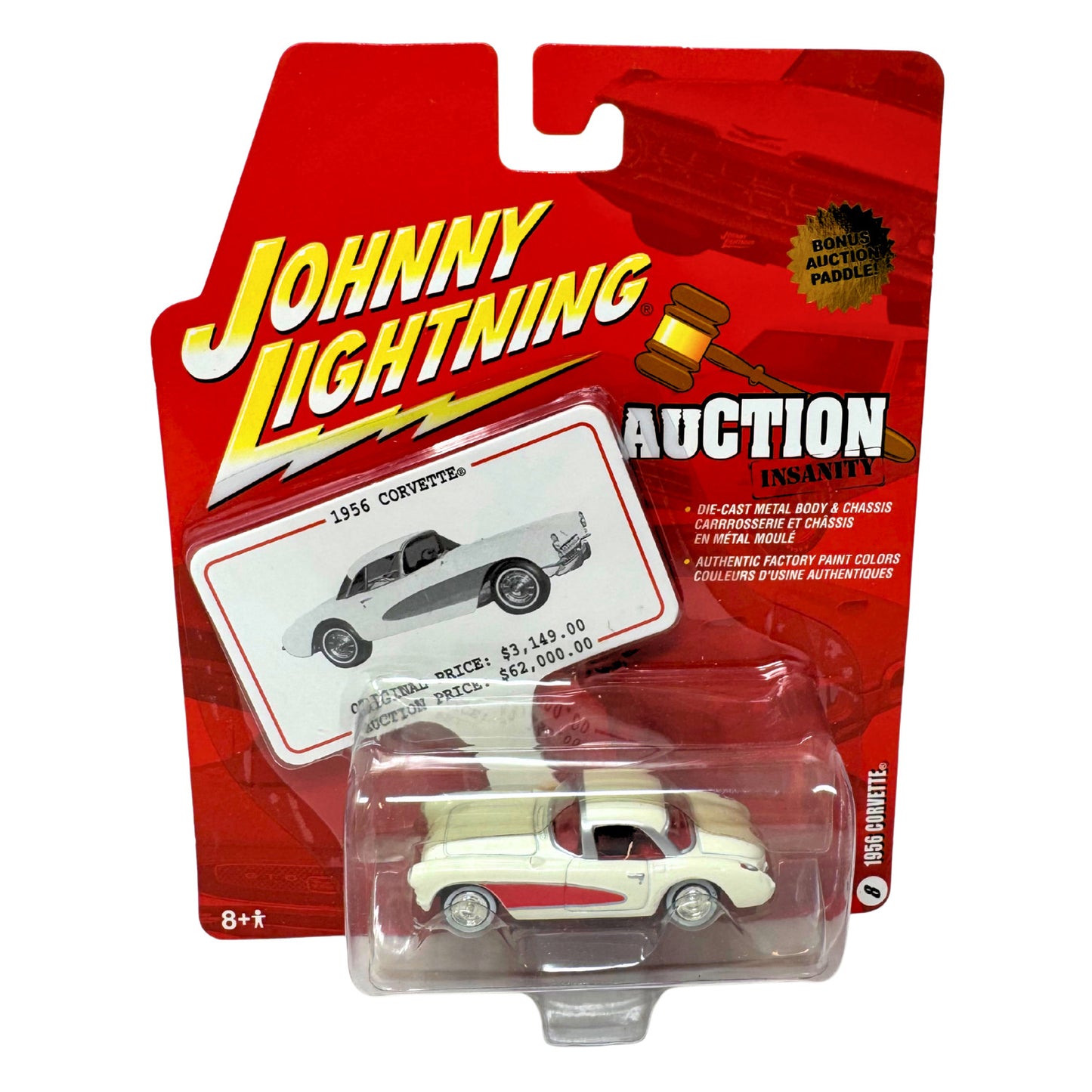Johnny Lightning Auction Insanity 1956 Chevrolet Corvette 1:64 Diecast