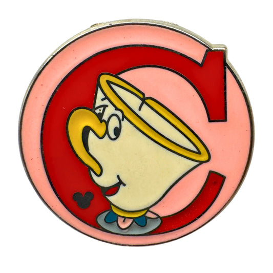 WDW Disney Chip "C" Alphabet Beauty and the Beast Hidden Mickey Trading Pin DC2S6
