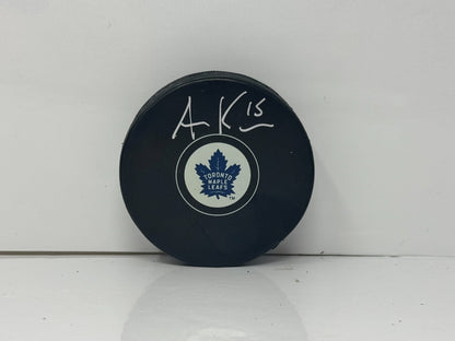 Alexander Kerfoot Toronto Maple Leafs Signed NHL Autograph Puck Silver Auto