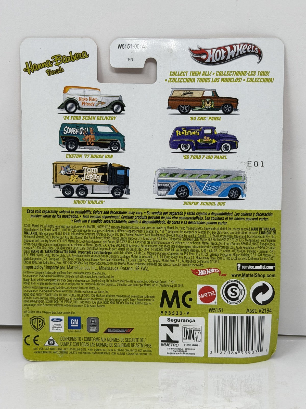 Hot Wheels The Flintstones 1956 Ford F-100 Panel 1:64 Real Riders