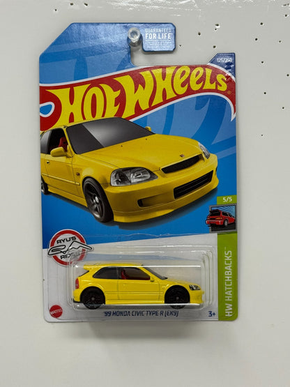 Hot Wheels Hatchbacks 1999 Honda Civic Type R EK9 1:64 Diecast