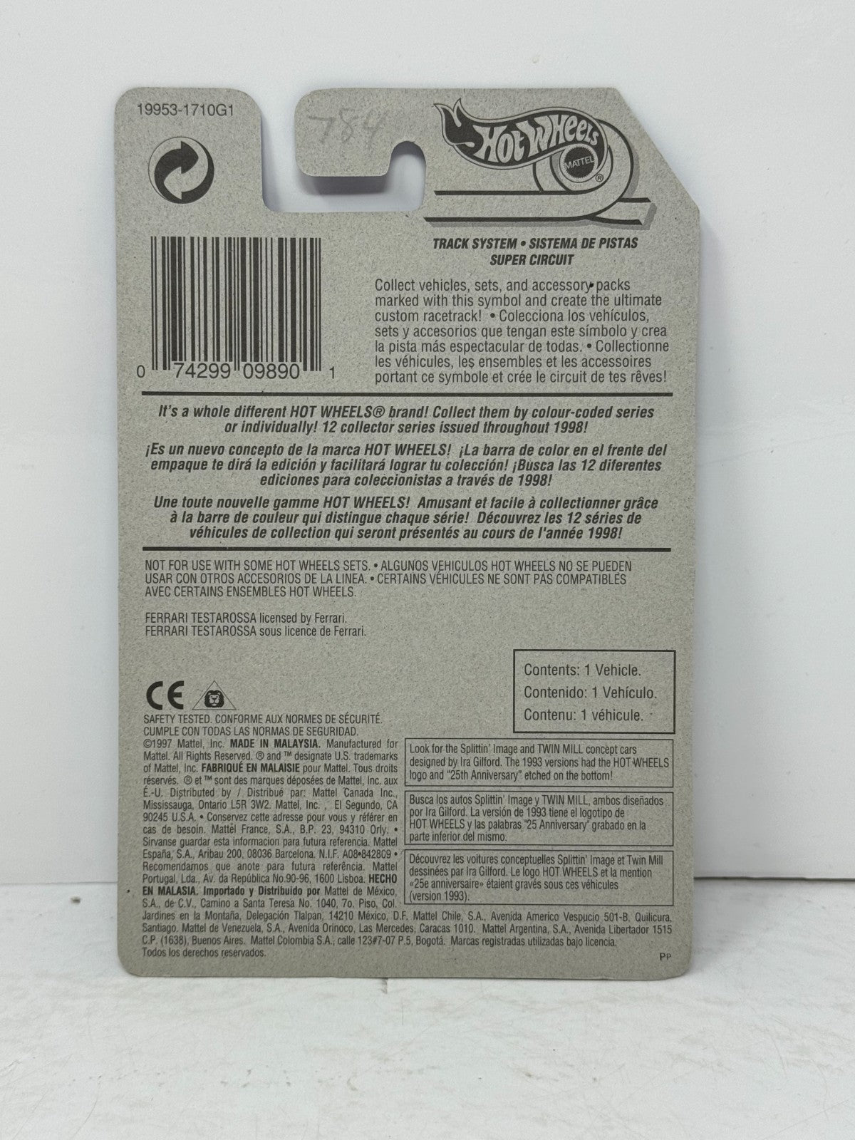 Hot Wheels Ferrari Testarossa 1:64 Diecast