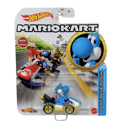 Hot Wheels Mario Kart Light-Blue Yoshi Standard Kart 1:64 Diecast