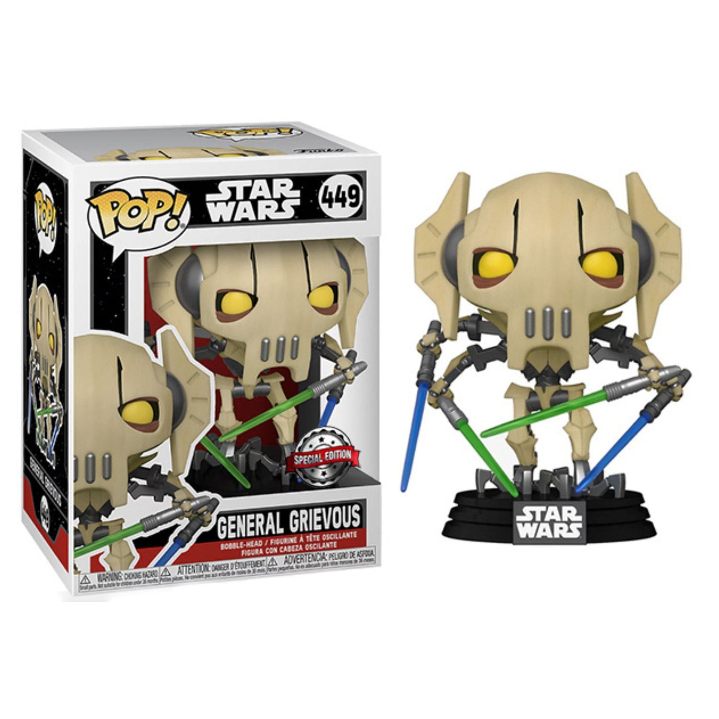 Funko Pop! Star Wars #449 General Grievous Special Edition Bobble-Head