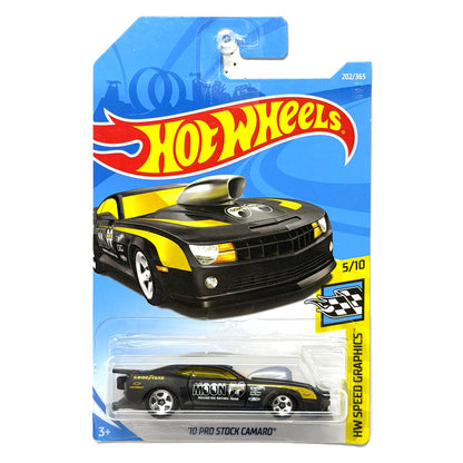 Hot Wheels Speed Graphics 2010 Chevy Pro Stock Camaro 1:64 Diecast Moon Eyes V2