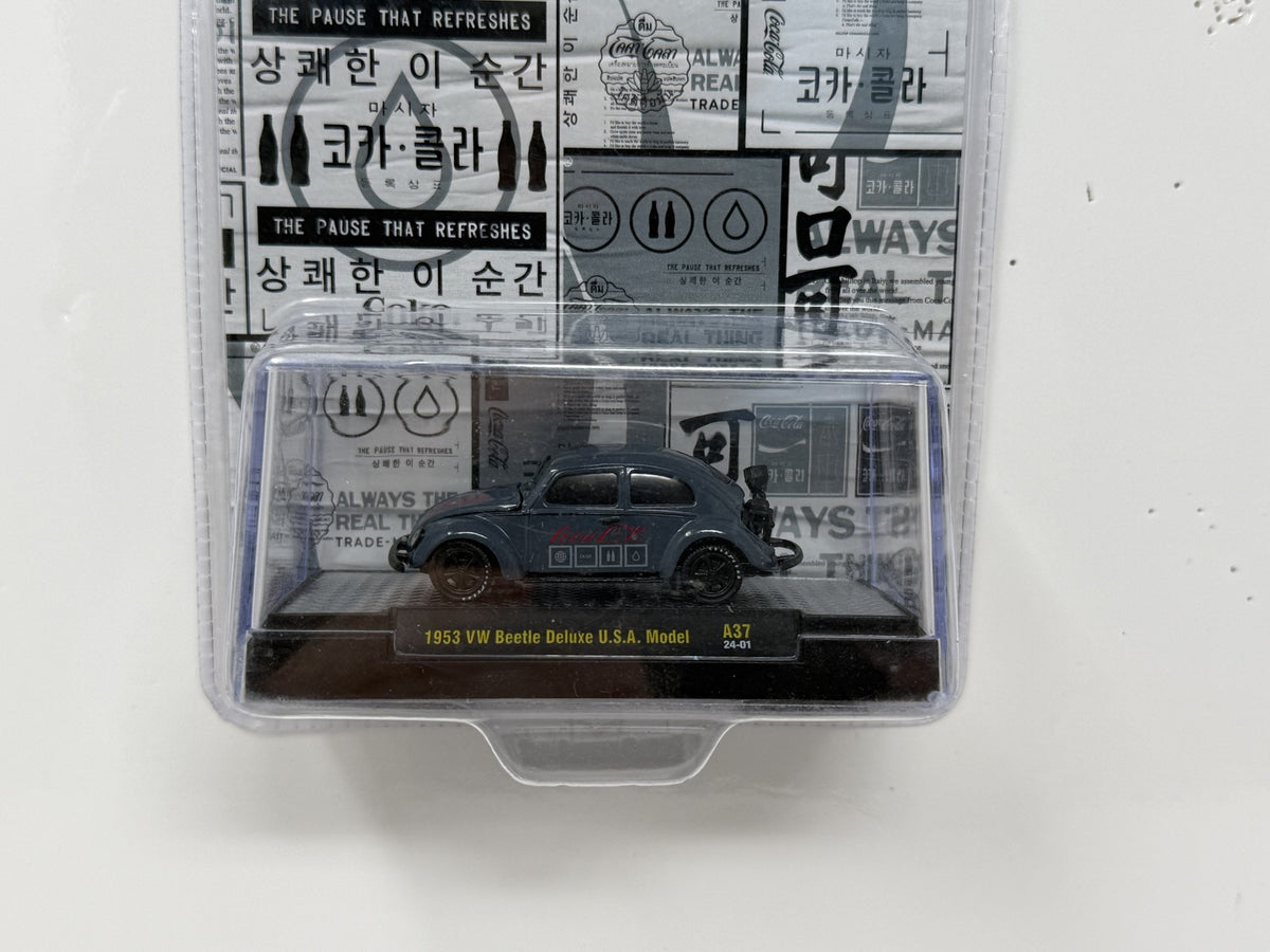 M2 Machines Coca-Cola 1953 Volkswagen Beetle Deluxe USA Model 1:64 Diecast