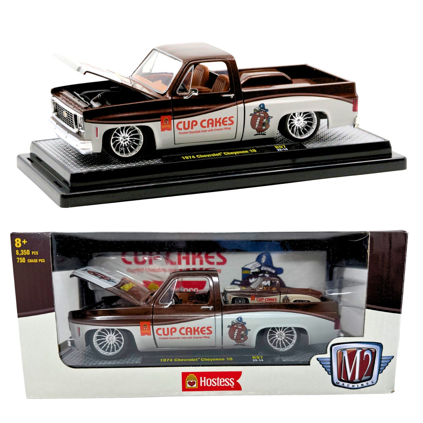 M2 Machines Hostess Cup Cakes 1974 Chevrolet Cheyenne 10 1:24 & 1:64 Diecast