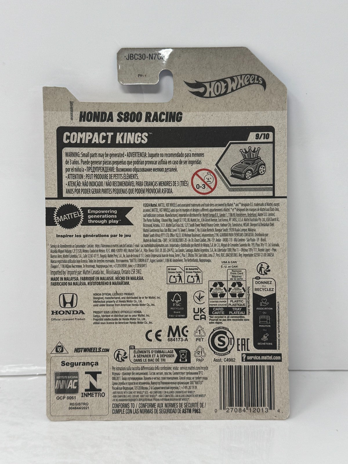 Hot Wheels Treasure Hunt Honda S800 Racing 1:64 Diecast