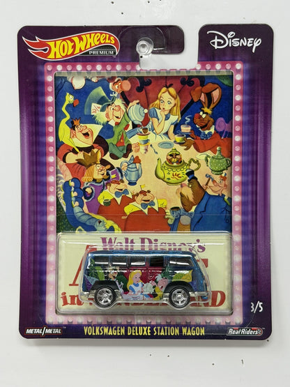 Hot Wheels Premium Disney Alice Wonderland Volkswagen Station Wagon 1:64 Diecast