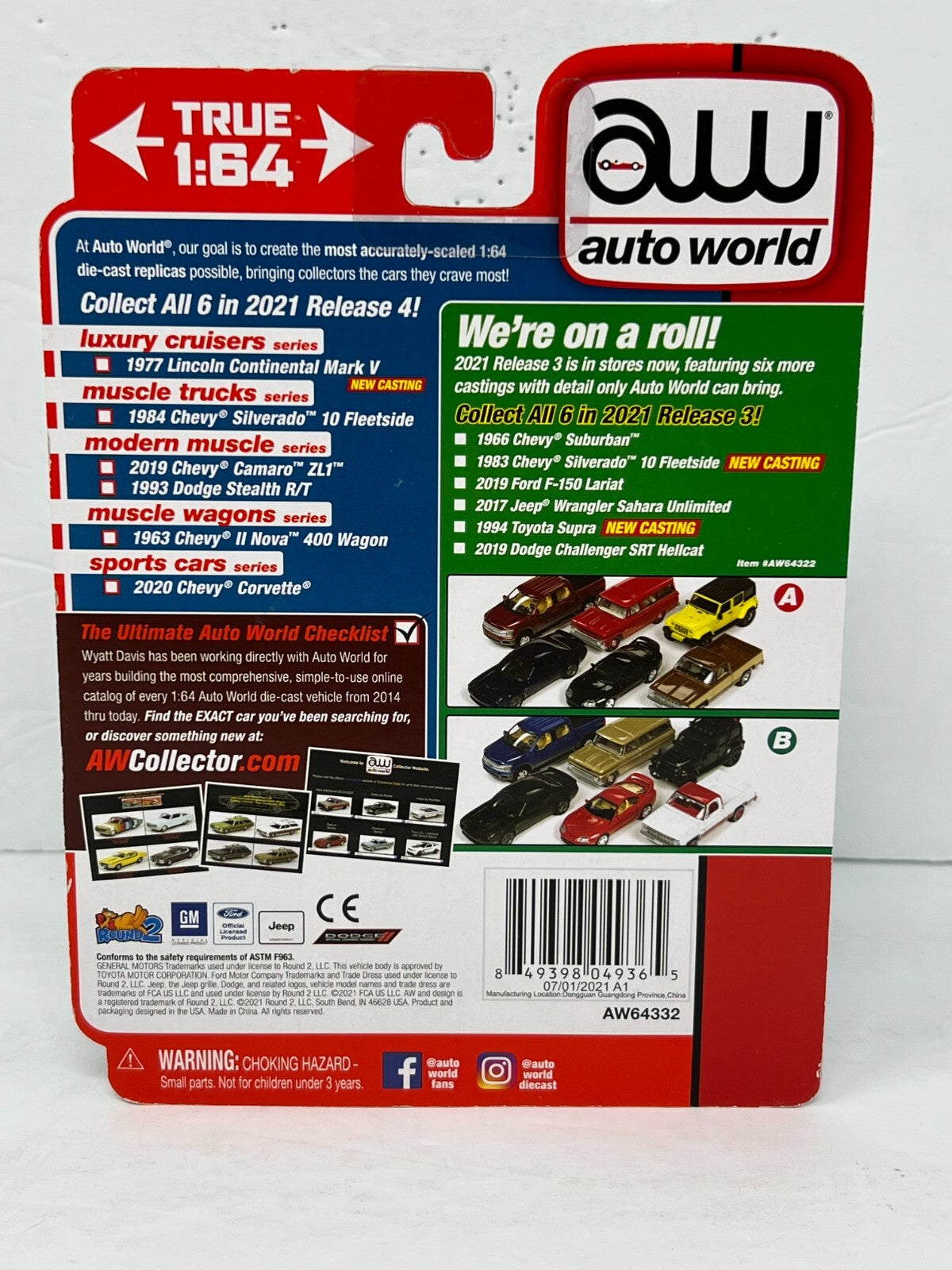 Auto World Modern Muscle 2019 Chevy Camaro ZL1 1:64 Diecast Version B