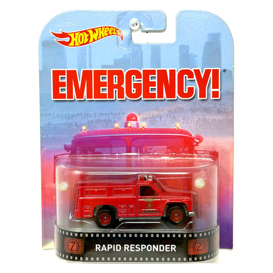 Hot Wheels Retro Entertainment Emergency Rapid Responder 1:64 Diecast Red
