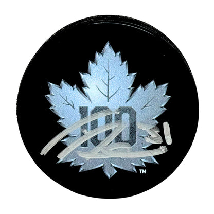 Frederik Andersen Toronto Maple Leafs Signed NHL Autograph Puck Silver Auto