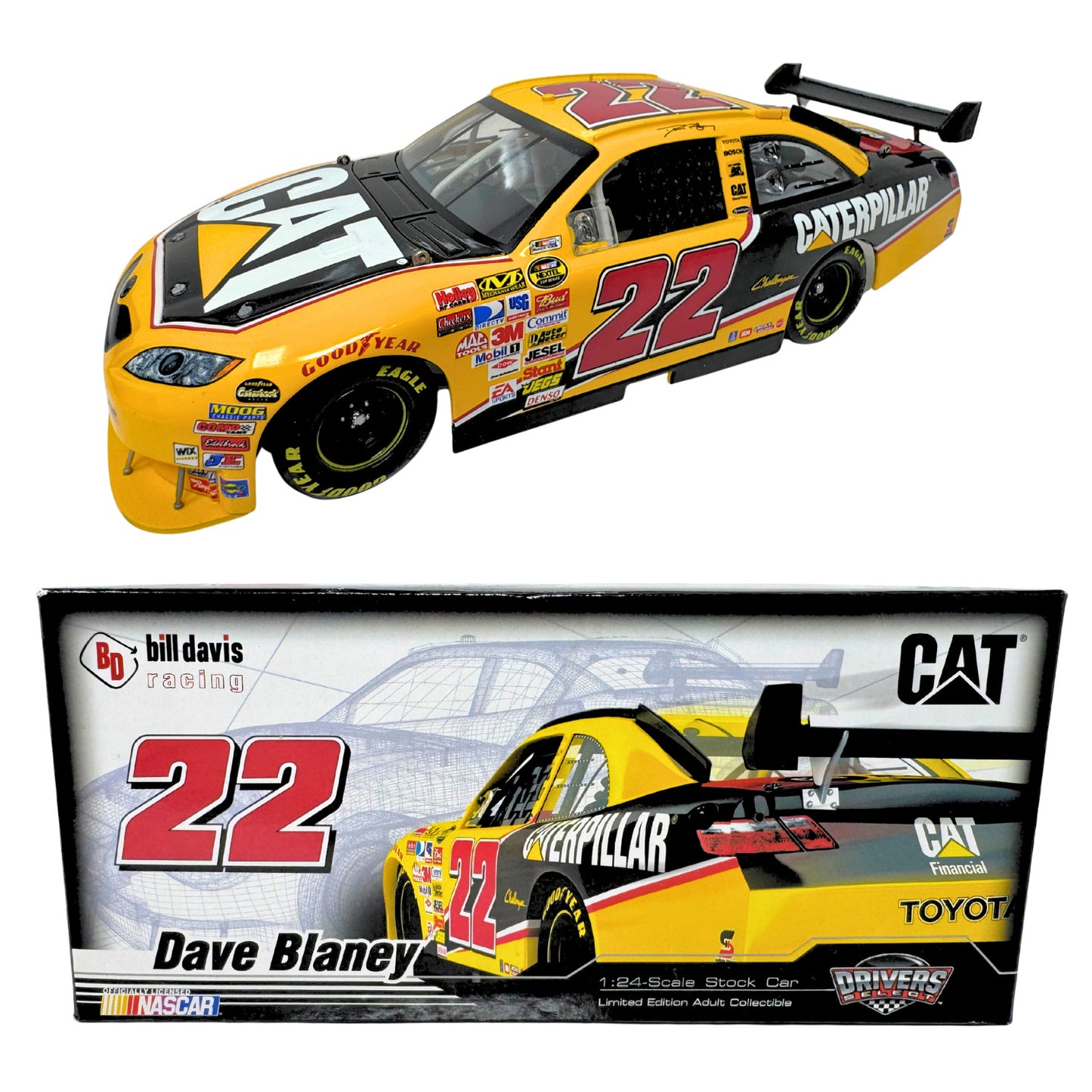 Motorsports Authentics #22 Dave Blaney Caterpillar 2007 Camry COT 1:24 Diecast