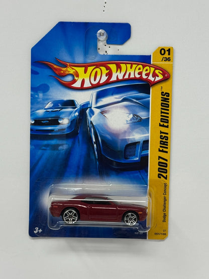 Hot Wheels First Editions Dodge Challenger Concept 1:64 Diecast Dark Red