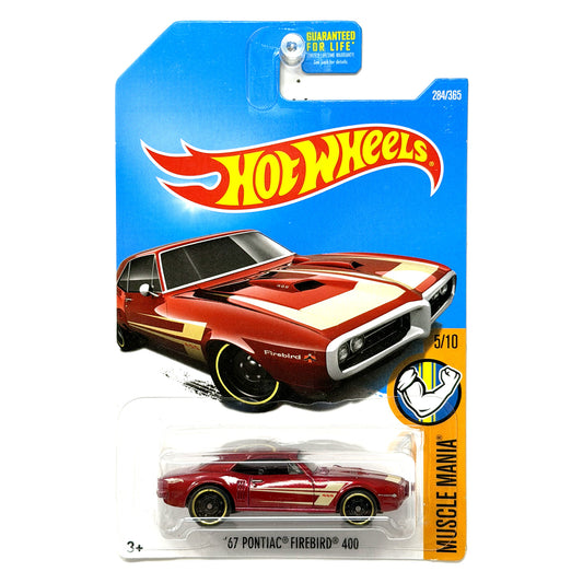 Hot Wheels Muscle Mania 1967 Pontiac Firebird 400 1:64 Diecast Red US Card
