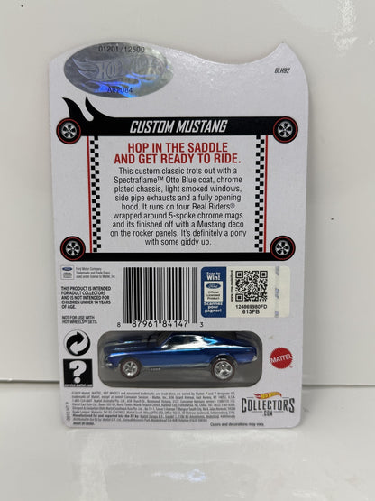 Hot Wheels RLC Red Line Club Custom Mustang Club Exclusive 1:64 Diecast ERROR
