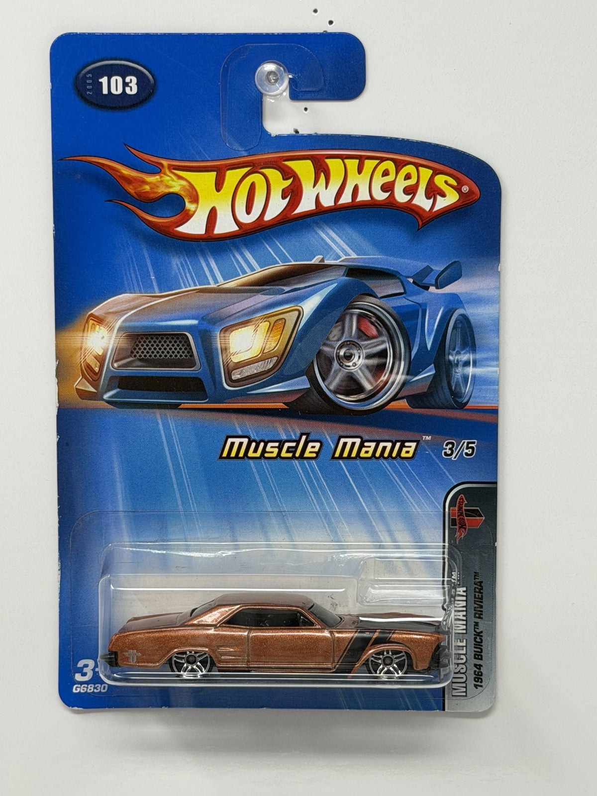 Hot Wheels Muscle Mania 1964 Buick Riviera 1:64 Diecast Copper V1
