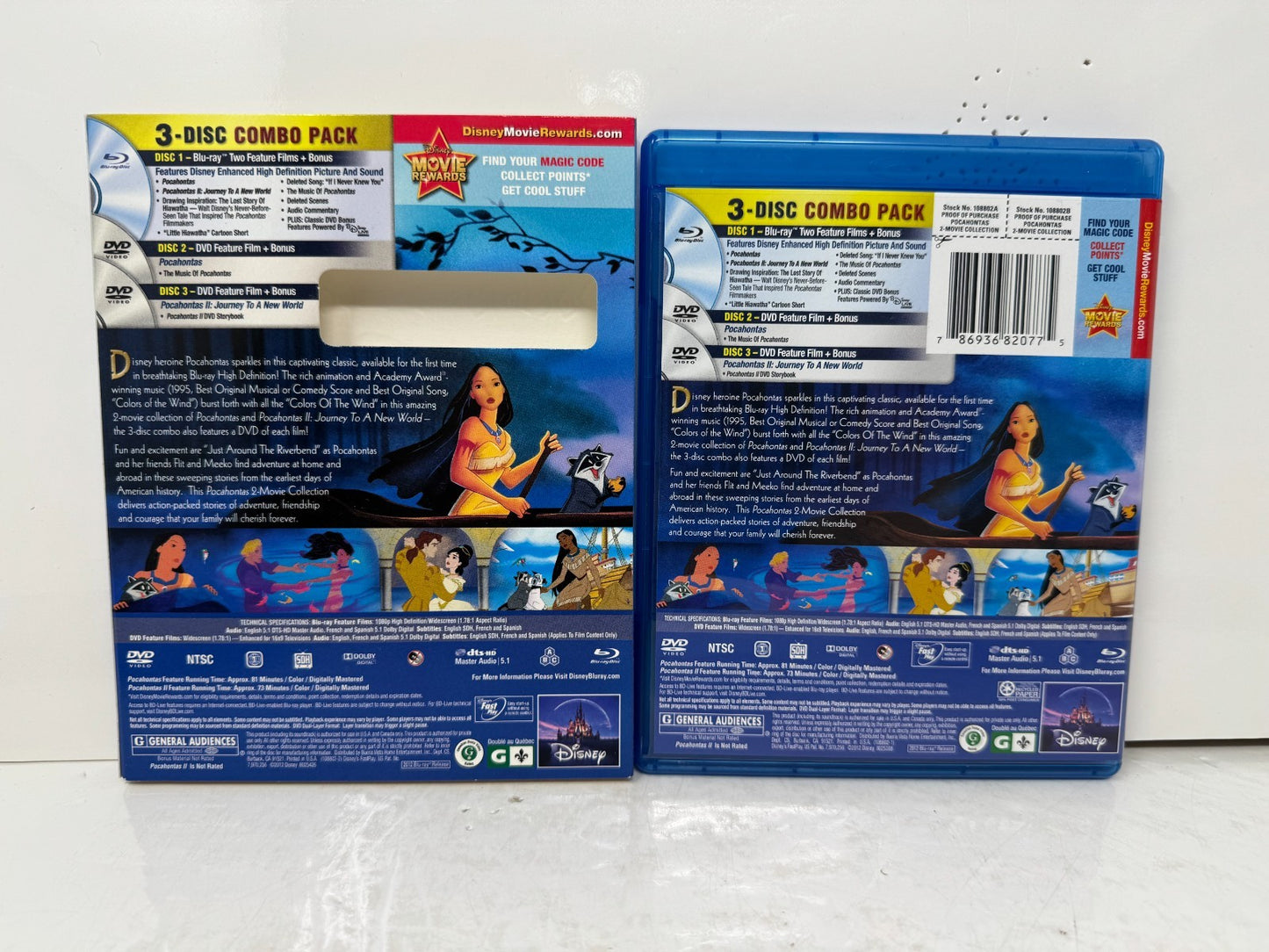 Pocahontas (Blu-ray) Disney Animated 2-Movie Collection Set