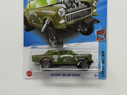 Hot Wheels Chevy Bel Air 1955 Chevy Bel Air Gasser Green 1:64 Diecast