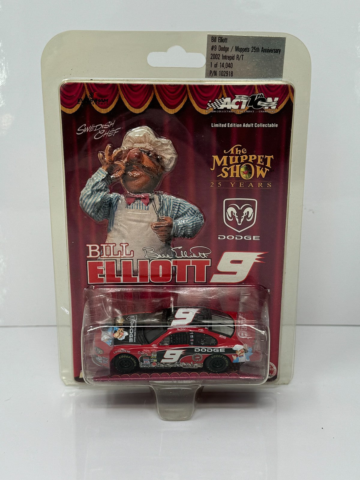 Action Nascar #9 Bill Elliott Dodge Muppets 25th Anniversary 1:64 Diecast