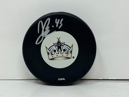 Jonathan Bernier Los Angeles Kings Signed NHL Autograph Puck Silver Auto