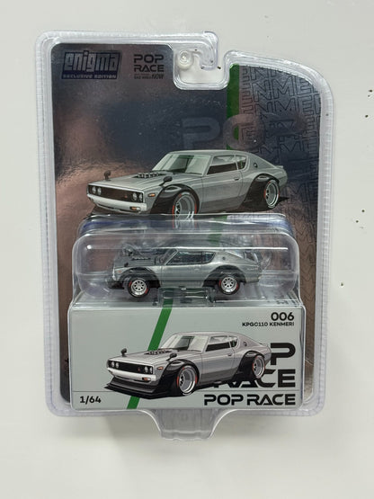 Pop Race 1971 Nissan Skyline KPGC110 Kenmeri 1:64 Diecast