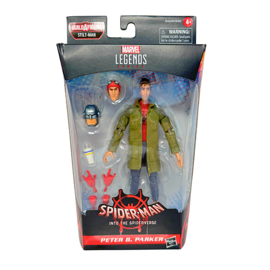 Marvel Legends Spider-Man Peter B. Parker Action Figure w/ Stilt-Man BAF Piece