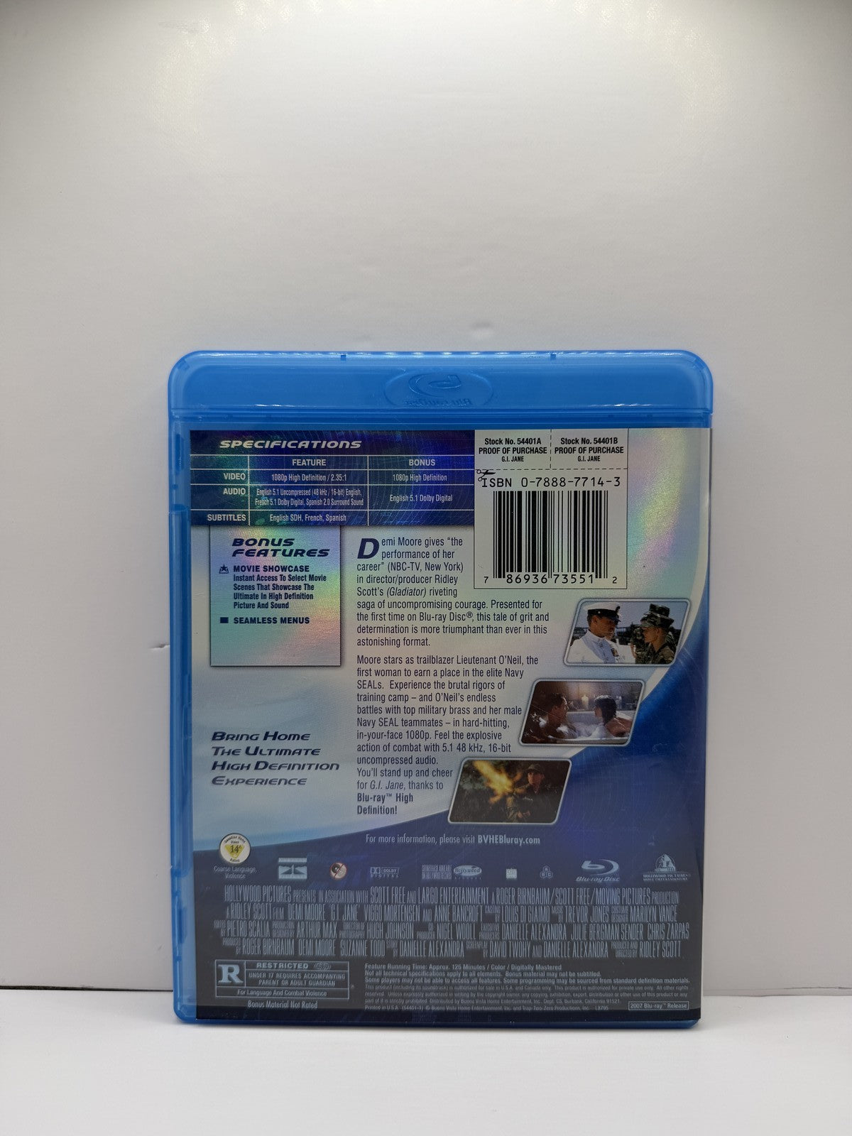 G.I. Jane (Blu-ray) Demi Moore Military Action Drama