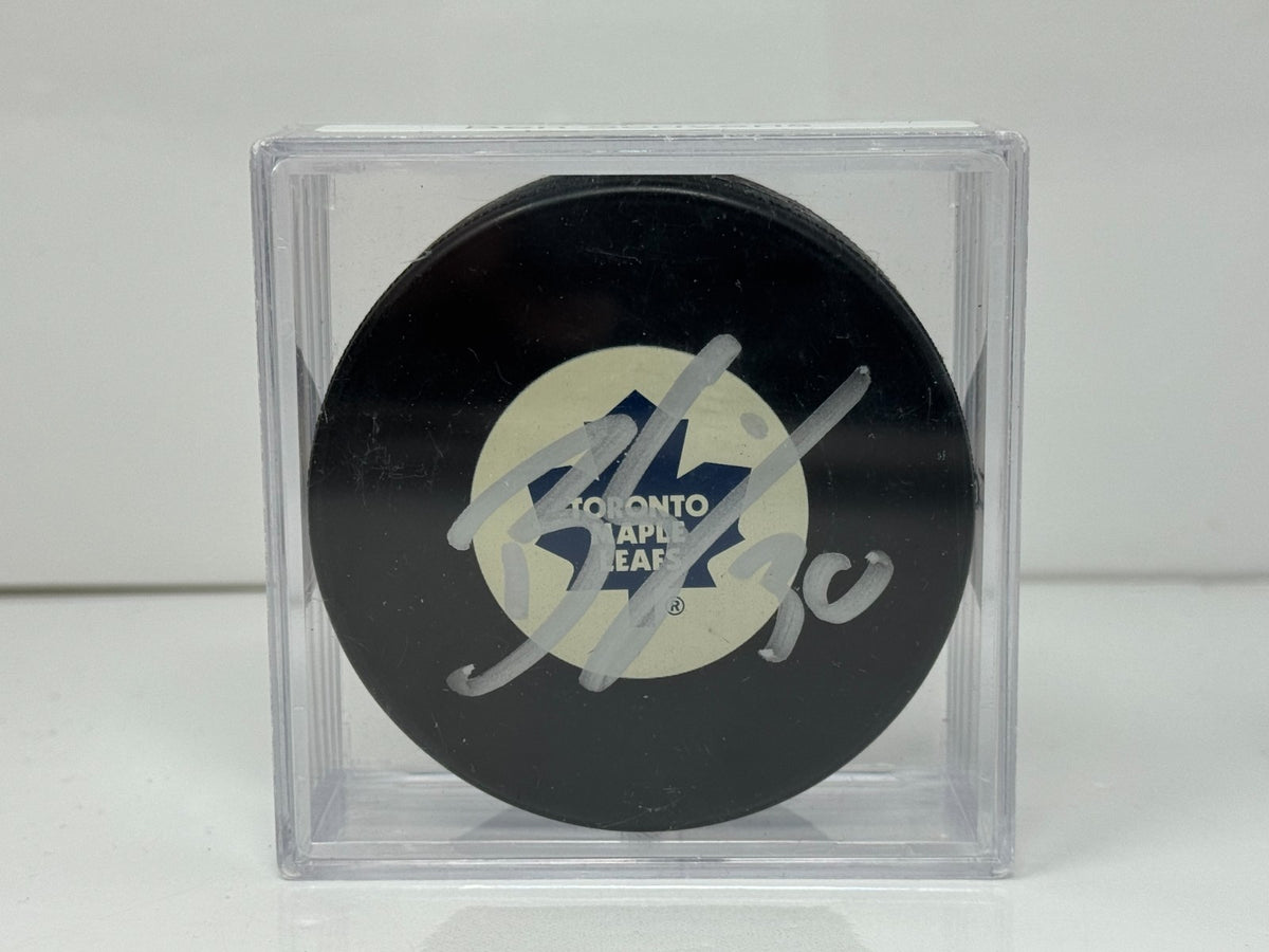 Ben Scrivens Toronto Maple Leafs Signed NHL Autograph Puck Silver Auto