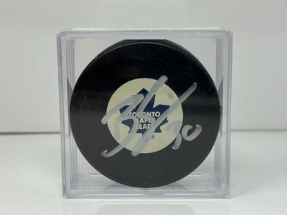 Ben Scrivens Toronto Maple Leafs Signed NHL Autograph Puck Silver Auto