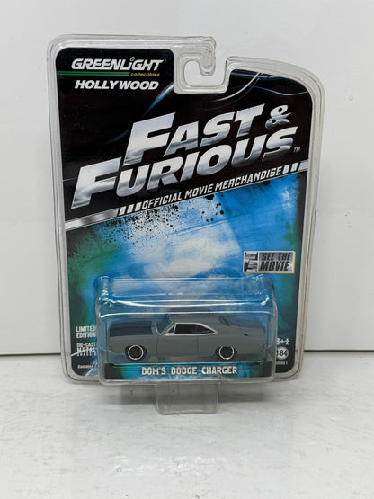 Greenlight Hollywood Fast & Furious Dom's Dodge Charger 1:64 Diecast