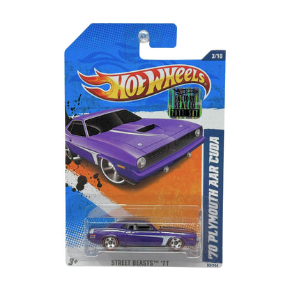 Hot Wheels Street Beasts 1970 Plymouth AAR Cuda 1:64 Diecast Factory Sealed