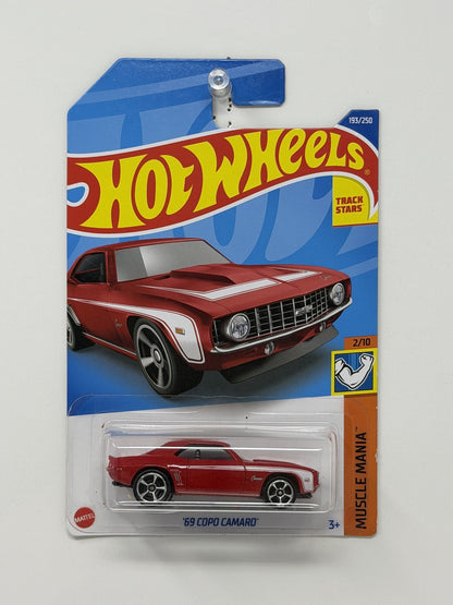 Hot Wheels Muscle Mania 1969 Chevrolet COPO Camaro 1:64 Diecast Red