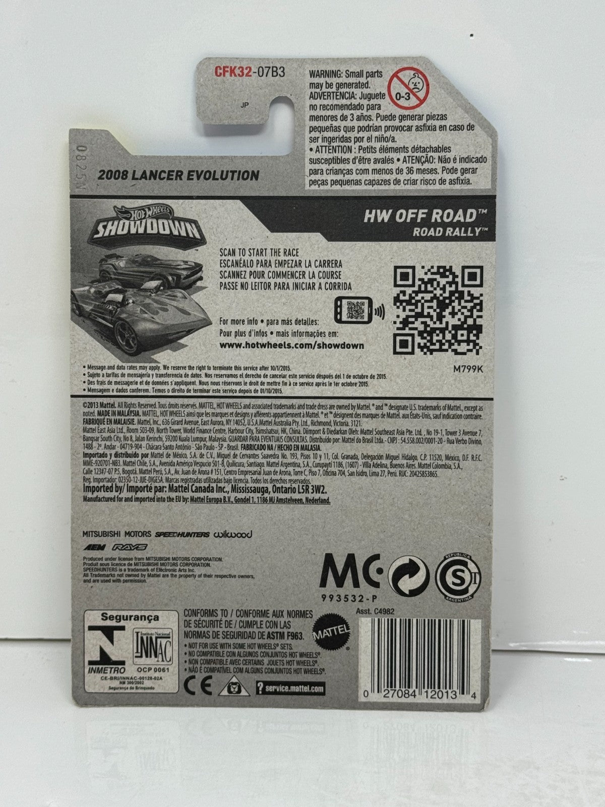 Hot Wheels Off-Road 2008 Mitsubishi Lancer Evolution 1:64 Diecast
