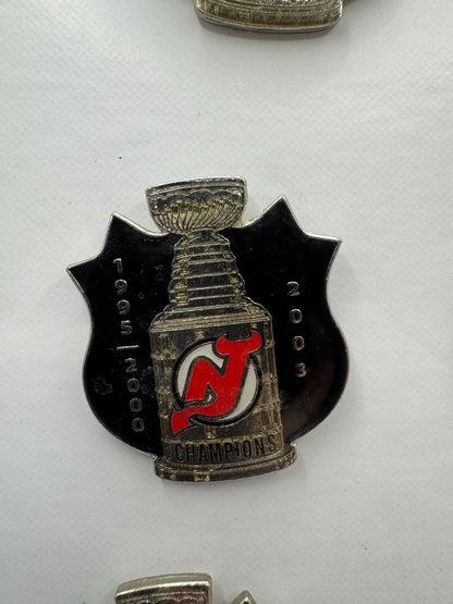 New Jersey Devils 1995 2000 2003 Cup Champions NHL Lapel Pin