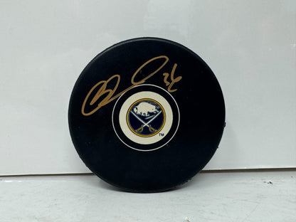 Matthew Barnaby Buffalo Sabres Signed NHL Autograph Puck Gold Auto