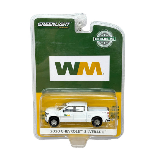 Greenlight Waste Management 2020 Chevrolet Silverado 4x4 Truck 1:64 Diecast
