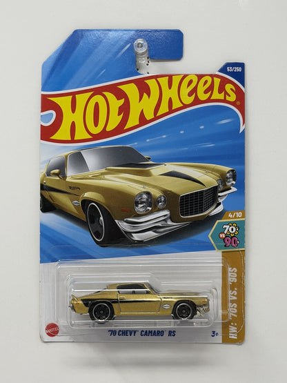 Hot Wheels HW '70s vs. '90s 1970 Chevrolet Camaro RS 1:64 Diecast Gold