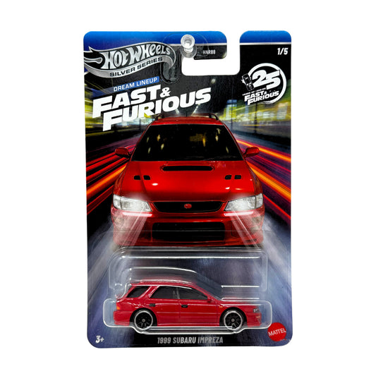 Hot Wheels Fast & Furious Dream Lineup 1999 Subaru Impreza 1:64 Diecast
