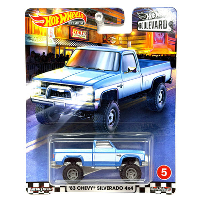 Hot Wheels Premium Boulevard #5 1983 Chevrolet Silverado 4x4 1:64 Diecast