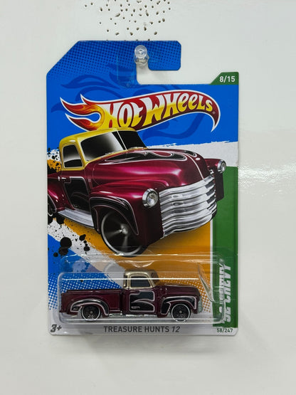 Hot Wheels Treasure Hunt 1952 Chevy Pickup 1:64 Diecast Real Riders