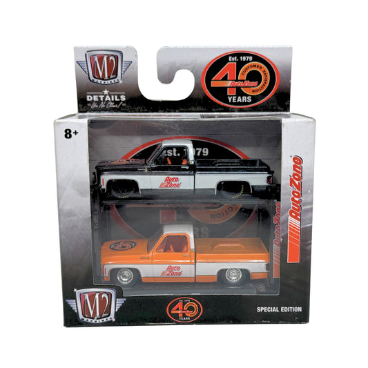 M2 Machines Autozone Auto-Lift 1979 Chevrolet Scottsdale 2-Pack 1:64 Diecast