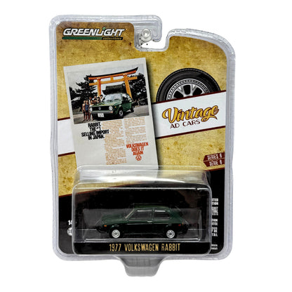 Greenlight Vintage Ad Cars 1977 Volkswagen Rabbit 1:64 Diecast