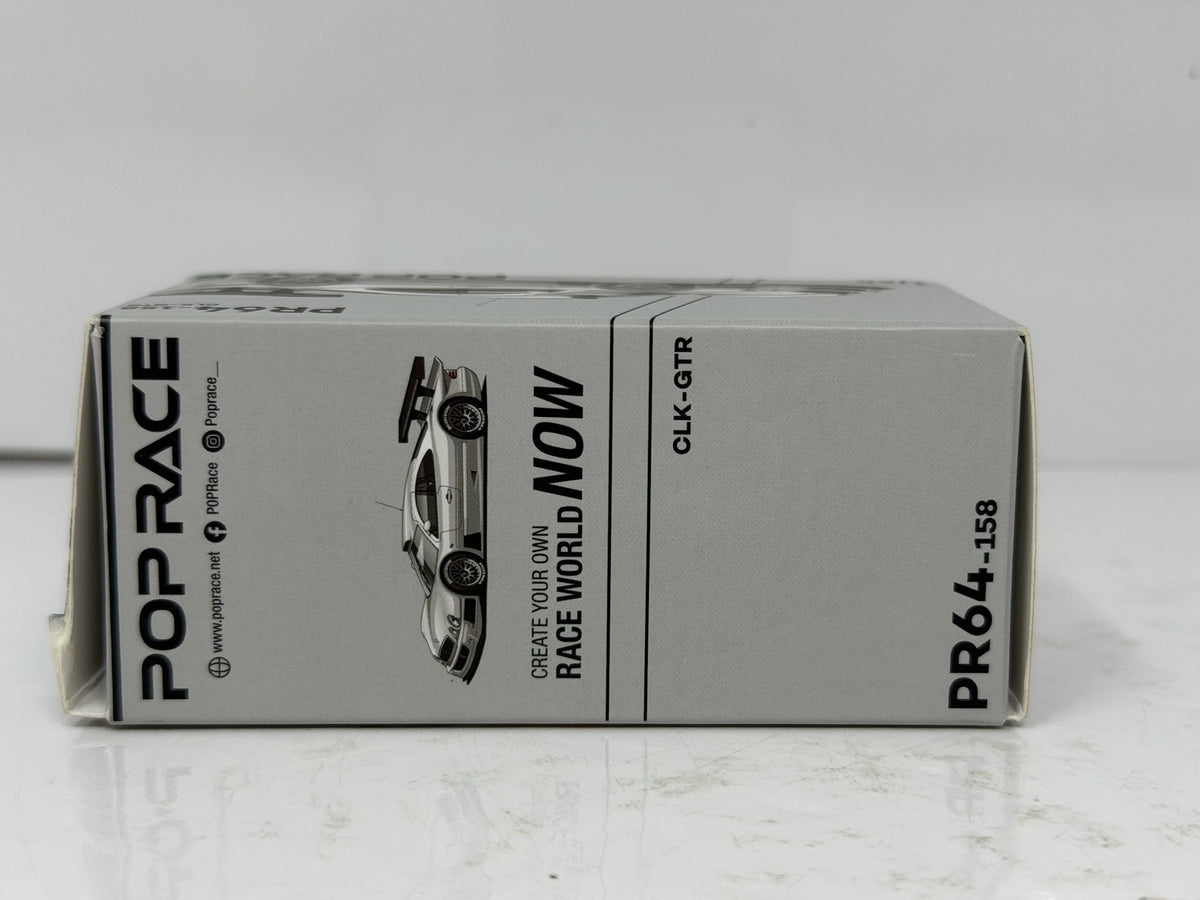 Pop Race Mercedes-Benz CLK-GTR Silver 1:64 Diecast