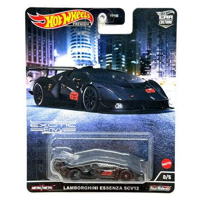 Hot Wheels Premium Exotic Envy Lamborghini Essenza SCV12 CHASE 0/5 1:64 Diecast