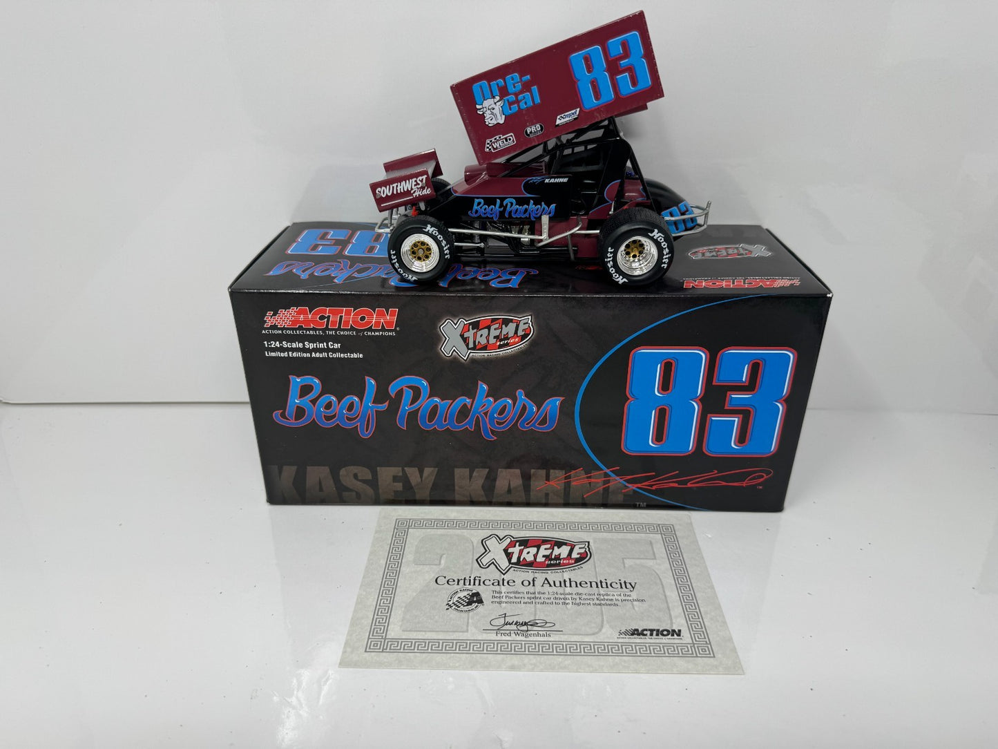 Action NASCAR Kasey Kahne #83 Beef Packers 2003 Sprint Car Xtreme 1:24 Diecast