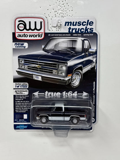 Auto World Muscle Trucks 1985 Chevy Silverado 10 Fleetside 1:64 Diecast