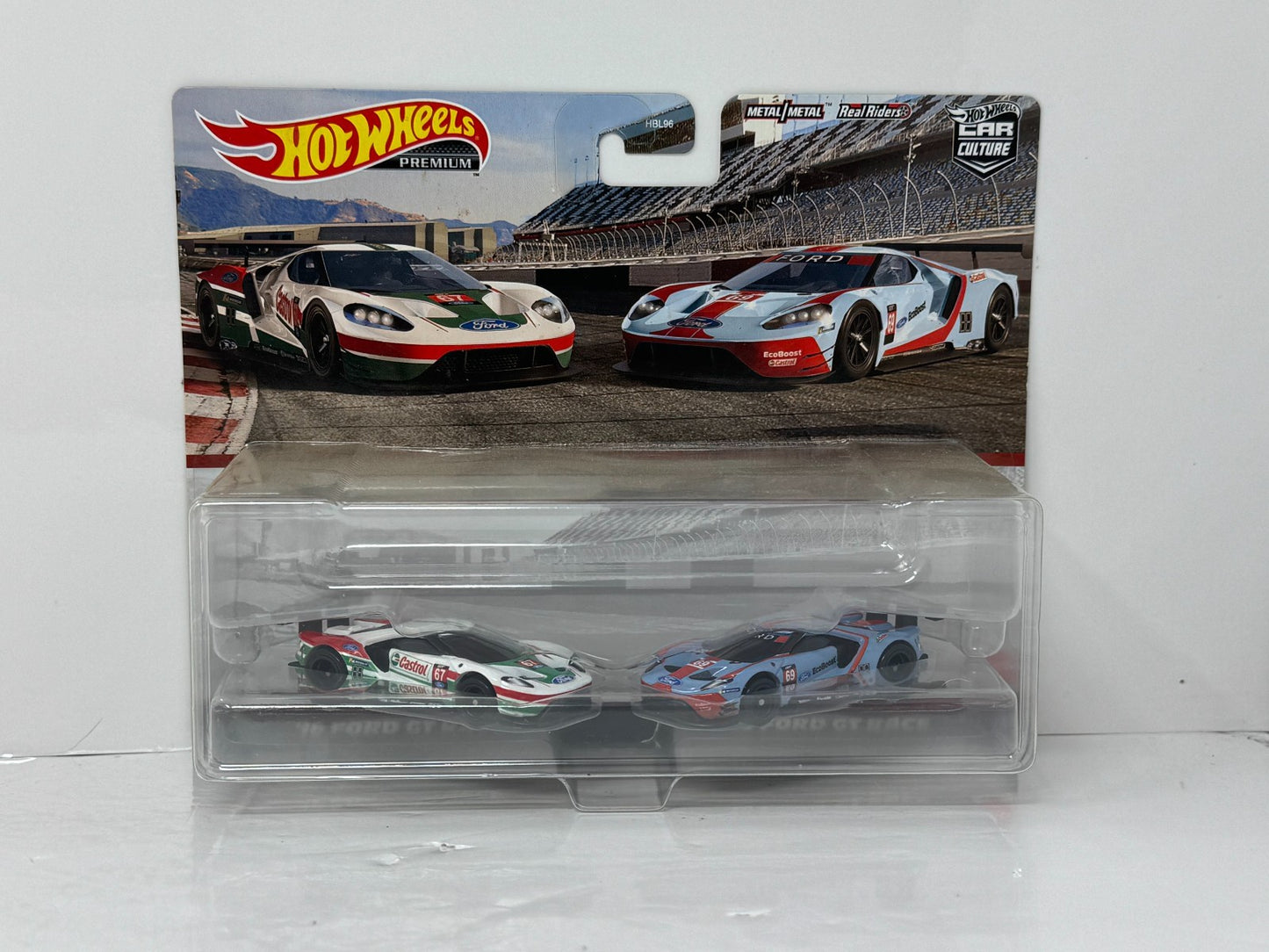Hot Wheels Premium Car Culture 2016 Ford GT Race 2-Pack 1:64 Diecast